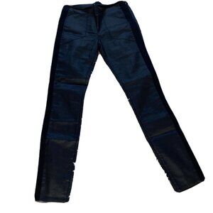 3x1 NYC Womens Size 29 W2 Stripe Pant Jeans Coated Black Waxed Stretch USA